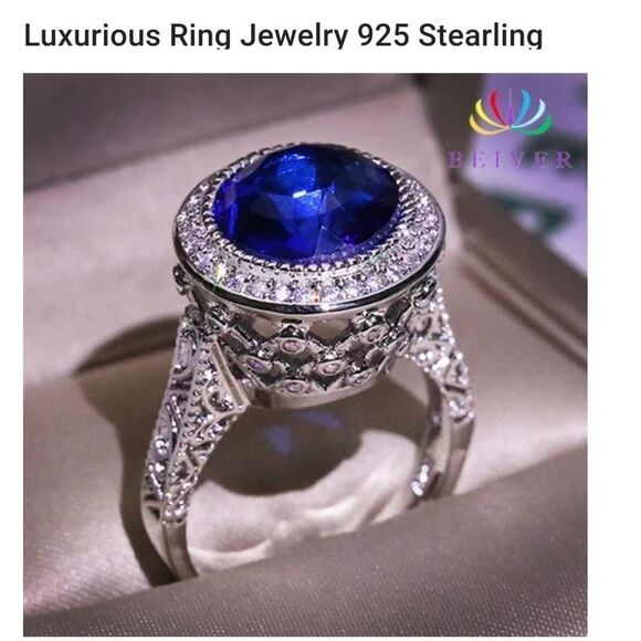 New 925 Geometric Shape Ring - Picture 1 of 4